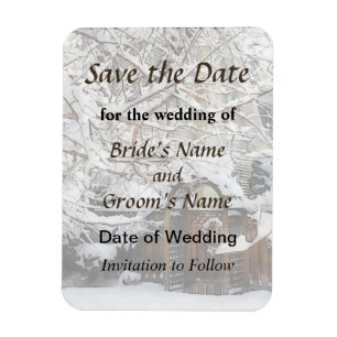 Garden Gate in Winter Save the Date Magnet