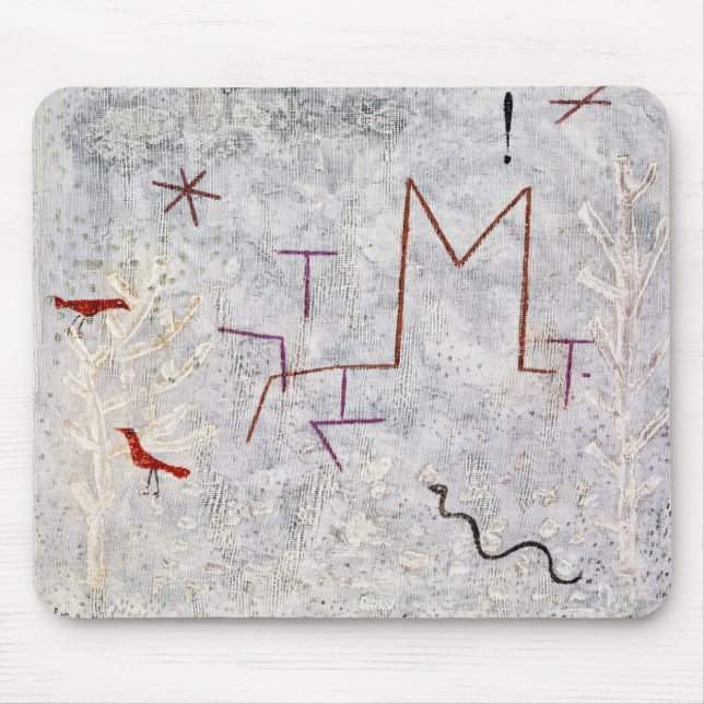 Garden gate K (1932) by paul klee Mouse Mat (Front)