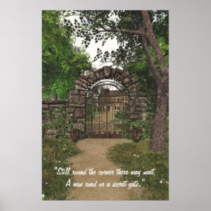 Garden Gate Poster with Quotation