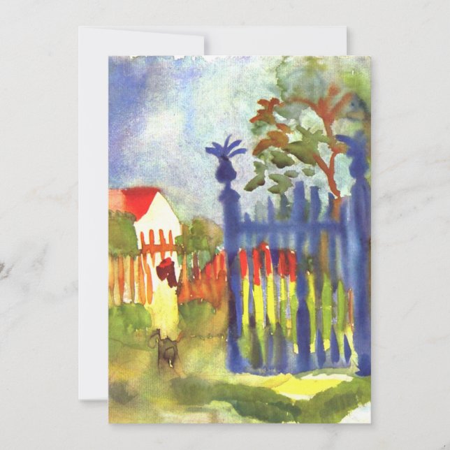 Garden Gates, famous painting by August Macke Holiday Card (Front)