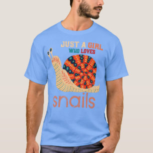 Garden Girl Animal Gift Slug Vintage Snail T-Shirt