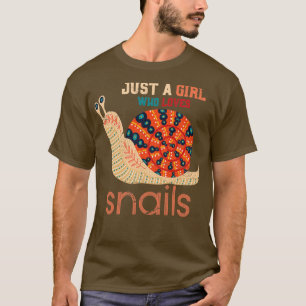 Garden Girl Animal Gift Slug Vintage Snail T-Shirt