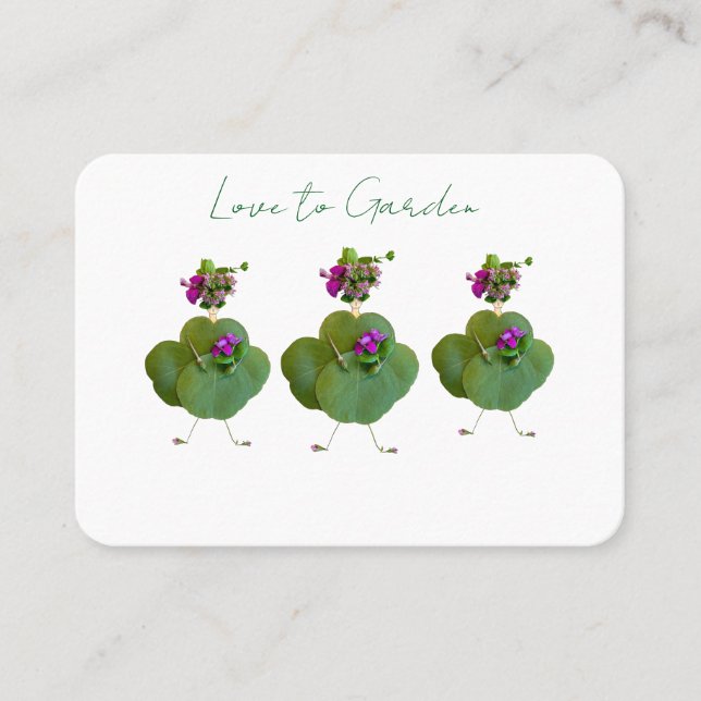 Garden Girl  Business Card (Front)