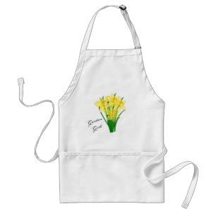 Garden Girl Yellow Daffodil Flower  Standard Apron