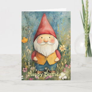 Garden Gnome Birthday Card