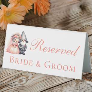 Garden Gnome Bride Groom Rustic Wedding Reserved