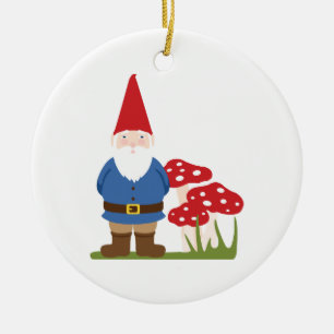 Garden Gnome Ceramic Tree Decoration