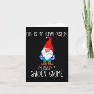 Garden Gnome Costume, Halloween, This Is My Human  Card