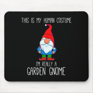 Garden Gnome Costume, Halloween, This Is My Human Mouse Mat