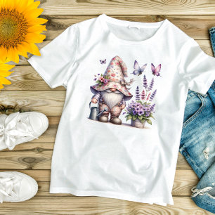 Garden Gnome Flowers Lavender Gift Women's T-Shirt