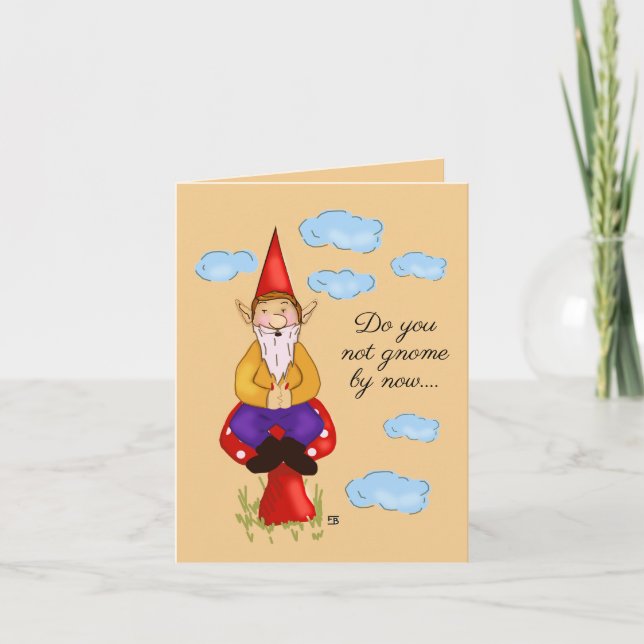 Garden Gnome I Love You Card (Front)