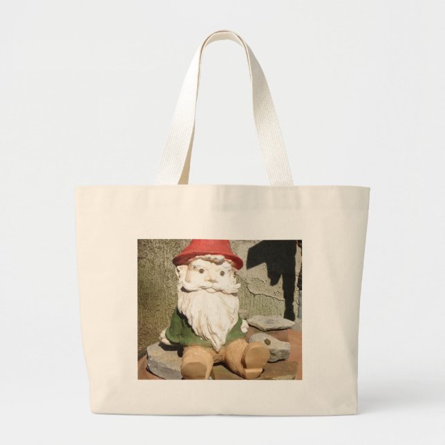Garden Gnome Large Tote Bag (Front)