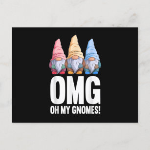 Garden Gnome Lover OMG Oh My Gnomes Gardener Garde Postcard