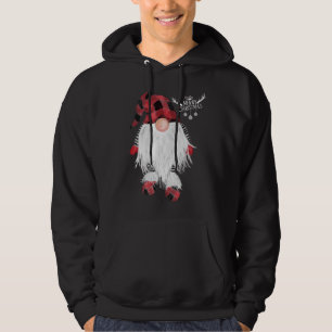 Garden Gnome Merry Christmas Red Buffalo Plaid Paj Hoodie