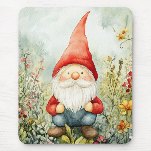 Garden Gnome Mouse Mat (Front)
