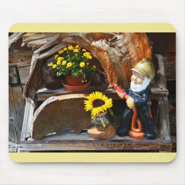 Garden gnome mouse mat (Front)