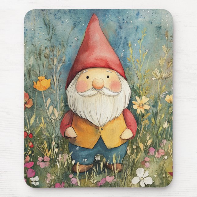 Garden Gnome Mouse Mat (Front)