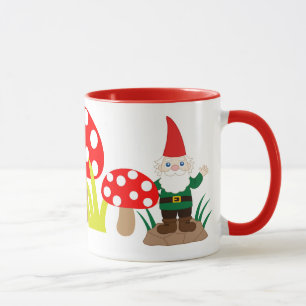 Garden Gnome Mushroom Cup Customise Coffee Mug