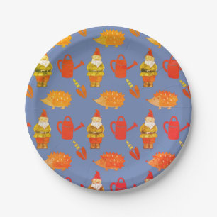 Garden Gnome Paper Plate