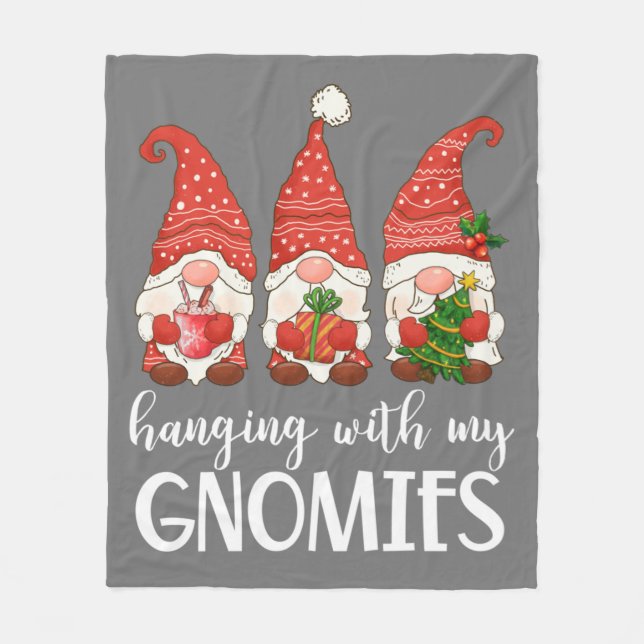Garden Gnome Pyjamas Christmas - Hanging With My Fleece Blanket (Front)