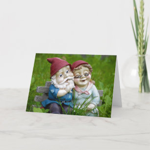 Garden Gnomes Couple Greeting Card