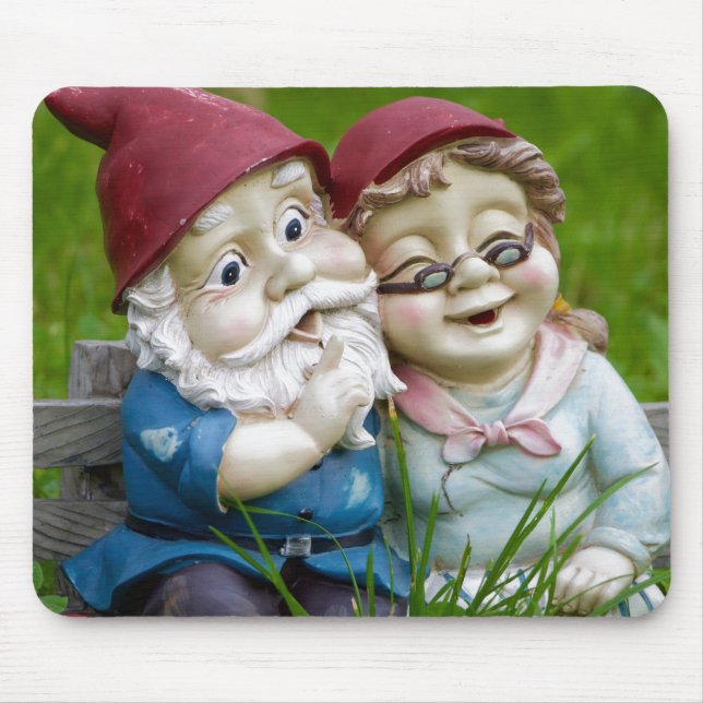 Garden Gnomes Couple Mouse Mat (Front)