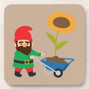 Garden Gnomes cute and colourful Coaster