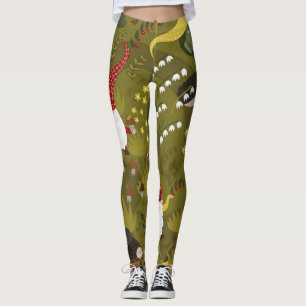 Garden Gnomes: Humourous Flora Fauna. Leggings