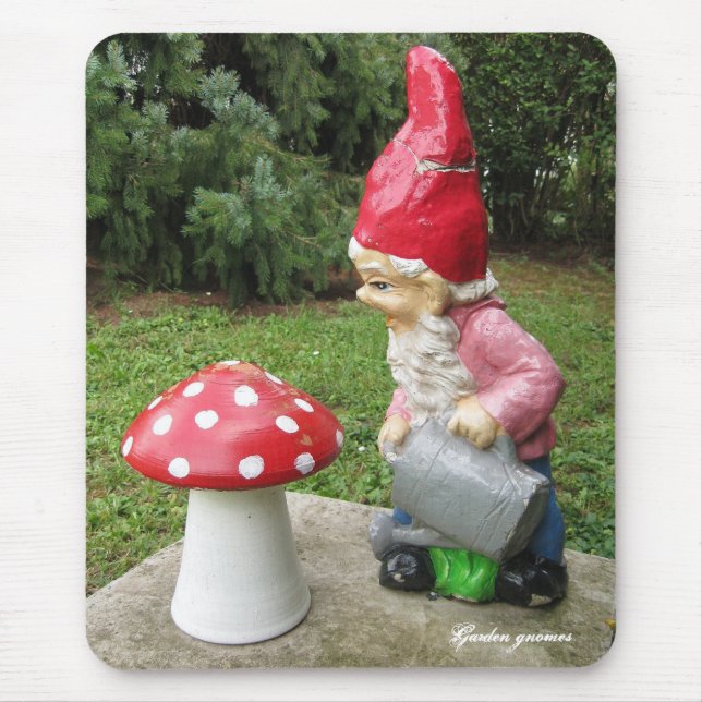 Garden gnomes mouse mat (Front)