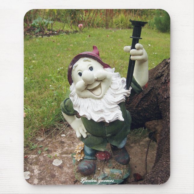 Garden gnomes mouse mat (Front)