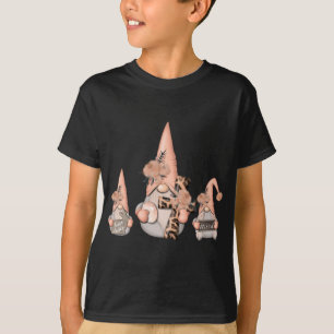 Garden Gnomes with Floral Leopard Cross Egg Rabbit T-Shirt