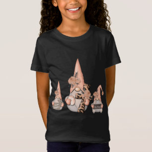 Garden Gnomes with Floral Leopard Cross Egg Rabbit T-Shirt