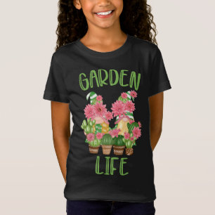 Garden Gnomes with Potted Plants Fun Gardening Hum T-Shirt