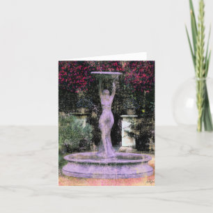 Garden Goddess ~ Card Flowers Statue Painting