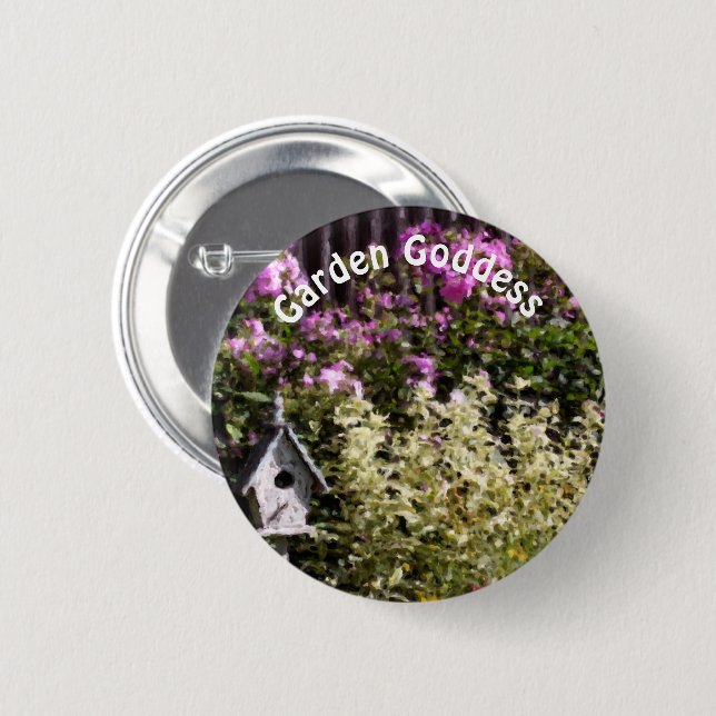 Garden Goddess Flower Garden Cute  6 Cm Round Badge (Front & Back)