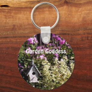 Garden Goddess Flower Garden Cute  Key Ring