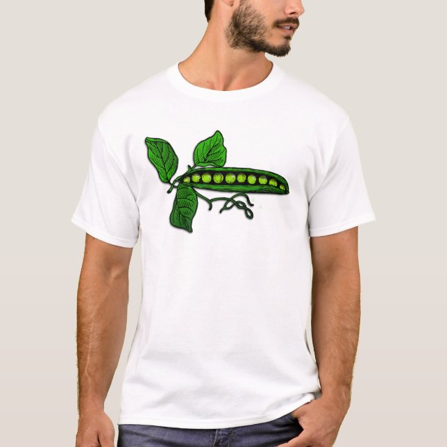 Garden Green Pea Pods T-Shirt (Front)