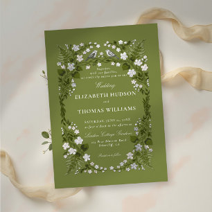 Garden Green Silver Enchanted Backyard Wedding
