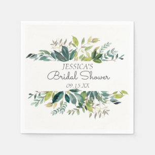 Garden Greenery Personalised Paper Napkin
