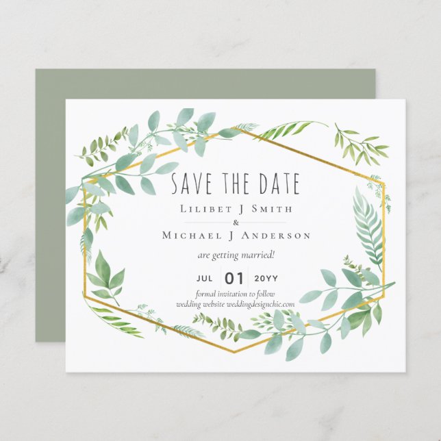 Garden Greenery Wedding (Front/Back)