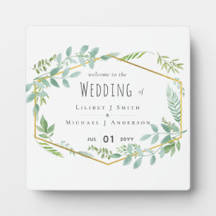 Garden Greenery Wedding Plaque