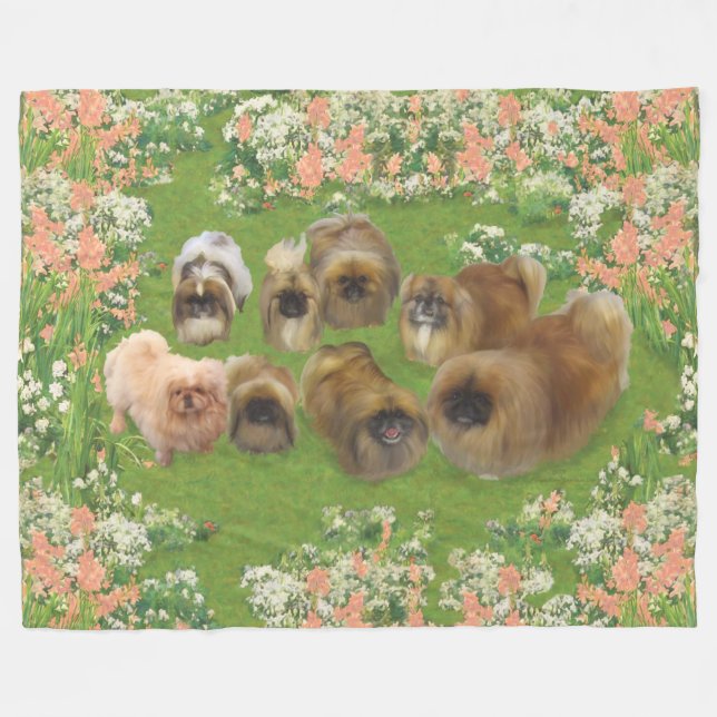 Garden Group Fleece Blanket (Front (Horizontal))