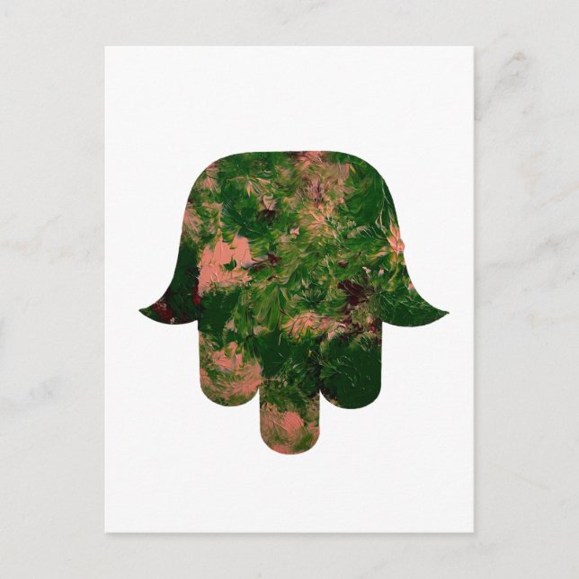 Garden Hamsa Balloon Painting Studio Art  Postcard (Front)