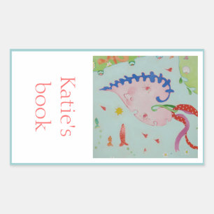 Garden Heart Bookplate Rectangular Sticker