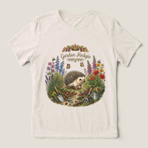 Garden Hedgie Cute Hedgehog Cottagecore Gardening Tri-Blend Shirt
