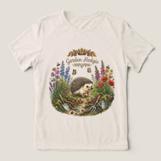 Garden Hedgie Cute Hedgehog Cottagecore Gardening Tri-Blend Shirt