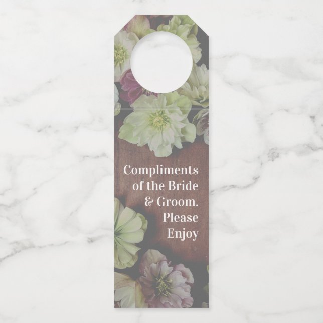 Garden Hellebore Bottle Label Tag (Front)