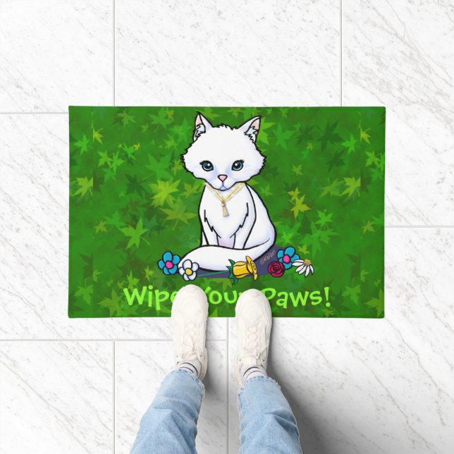 Garden Helper Cute Cat Doormat (Indoor)