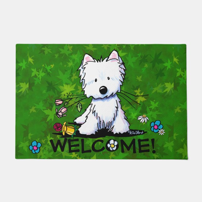 Garden Helper Westie Doormat (Front)