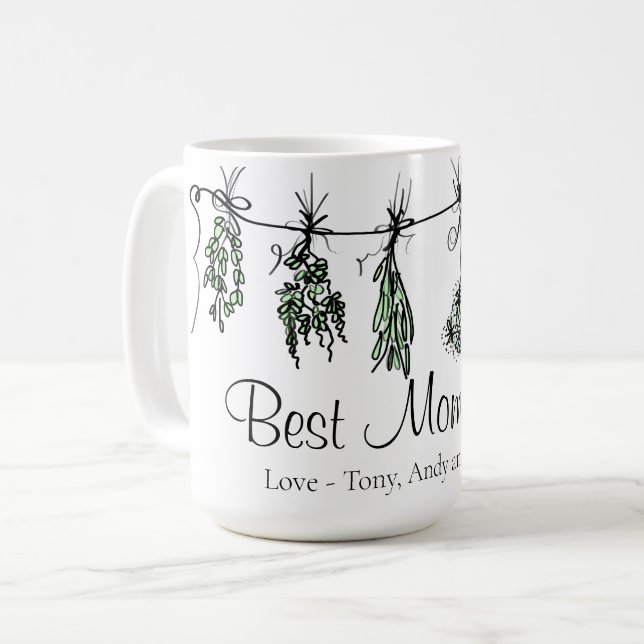 Garden Herbs Best Mum Ever  Coffee Mug (Front Left)
